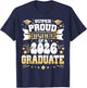 Super Proud Stepfather of A Class 2026 Graduate Graduation T-Shirt - T-Shirt | Navy