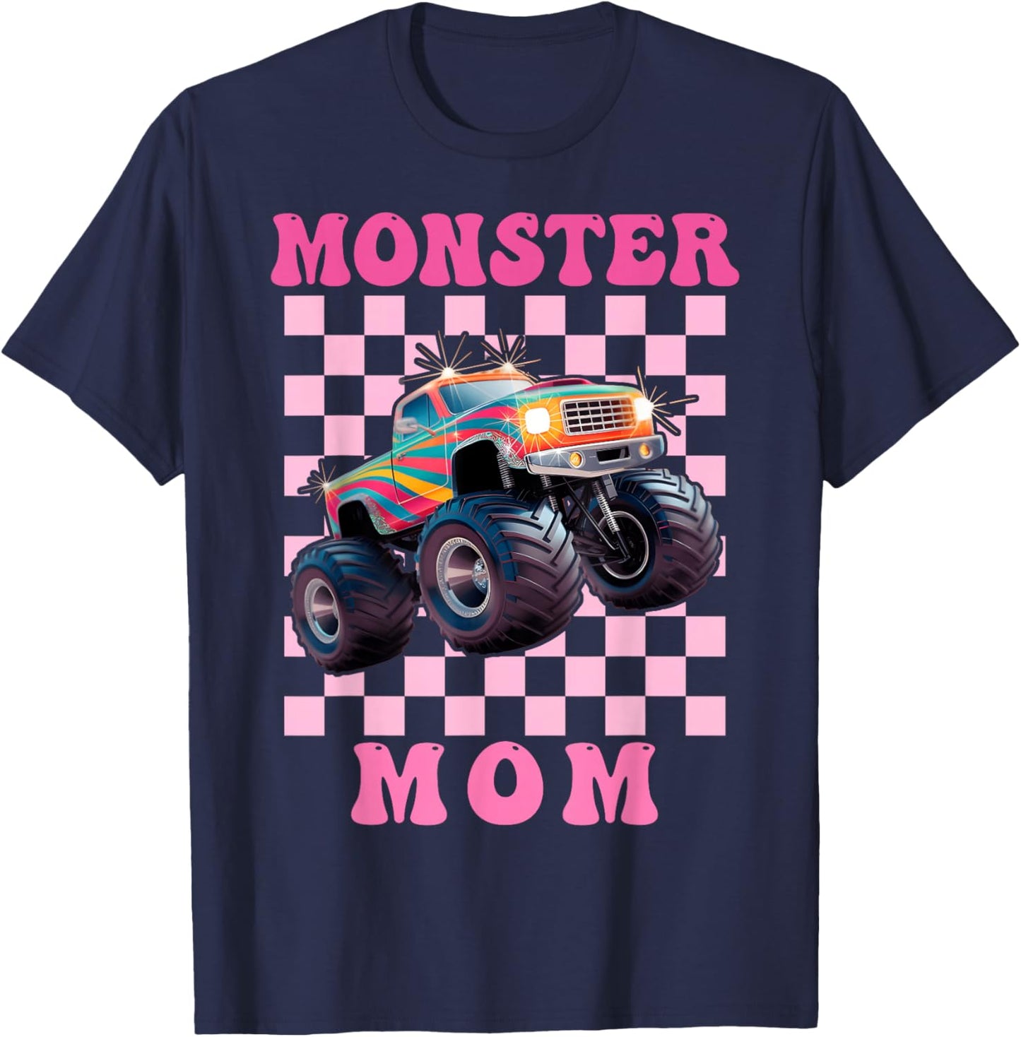 Monster Truck Mom Shirt for Girls, and Truck Lovers T-Shirt - T-Shirt | Navy