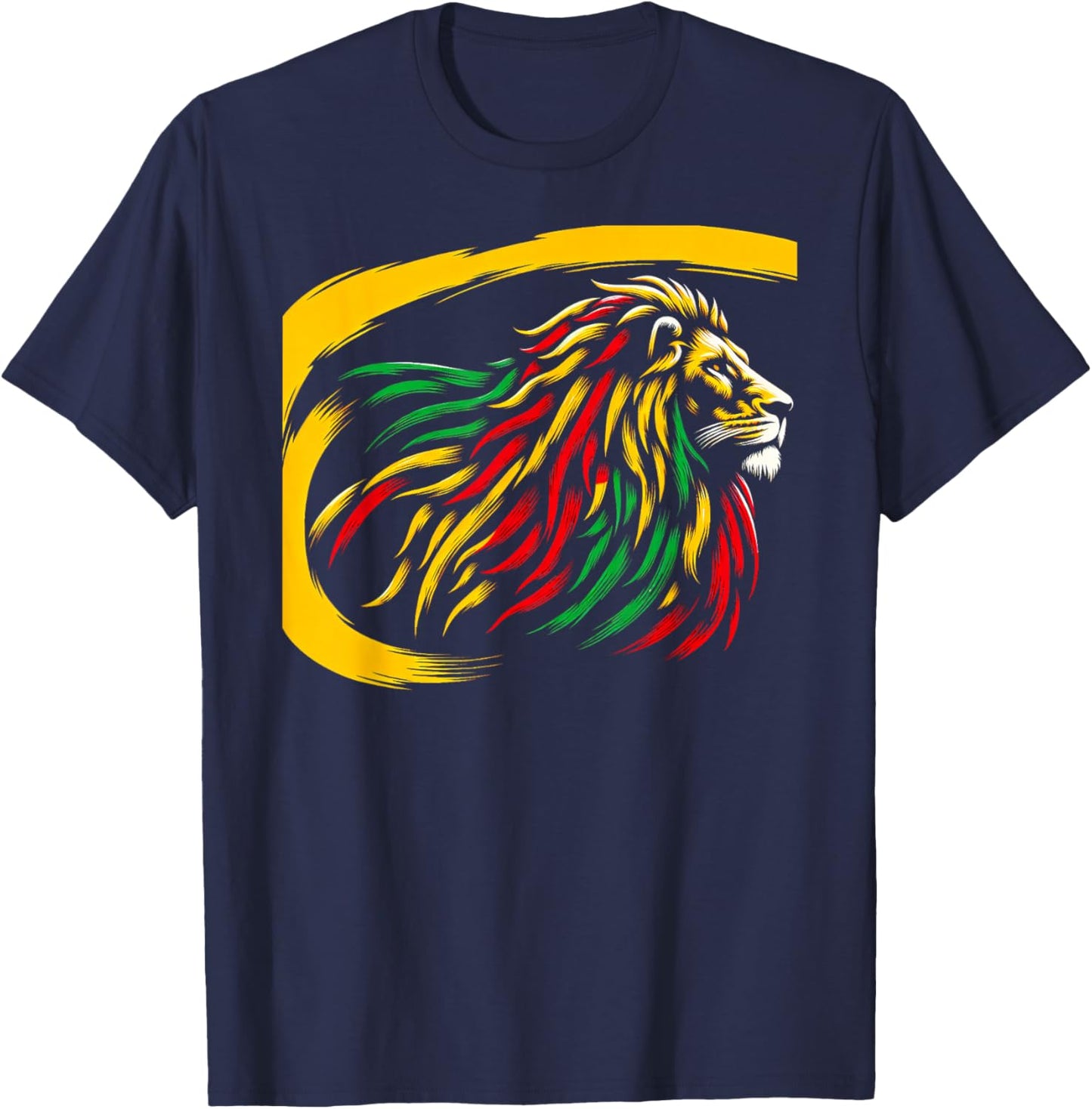 Epic Rasta Lion T-Shirt - T-Shirt | Navy