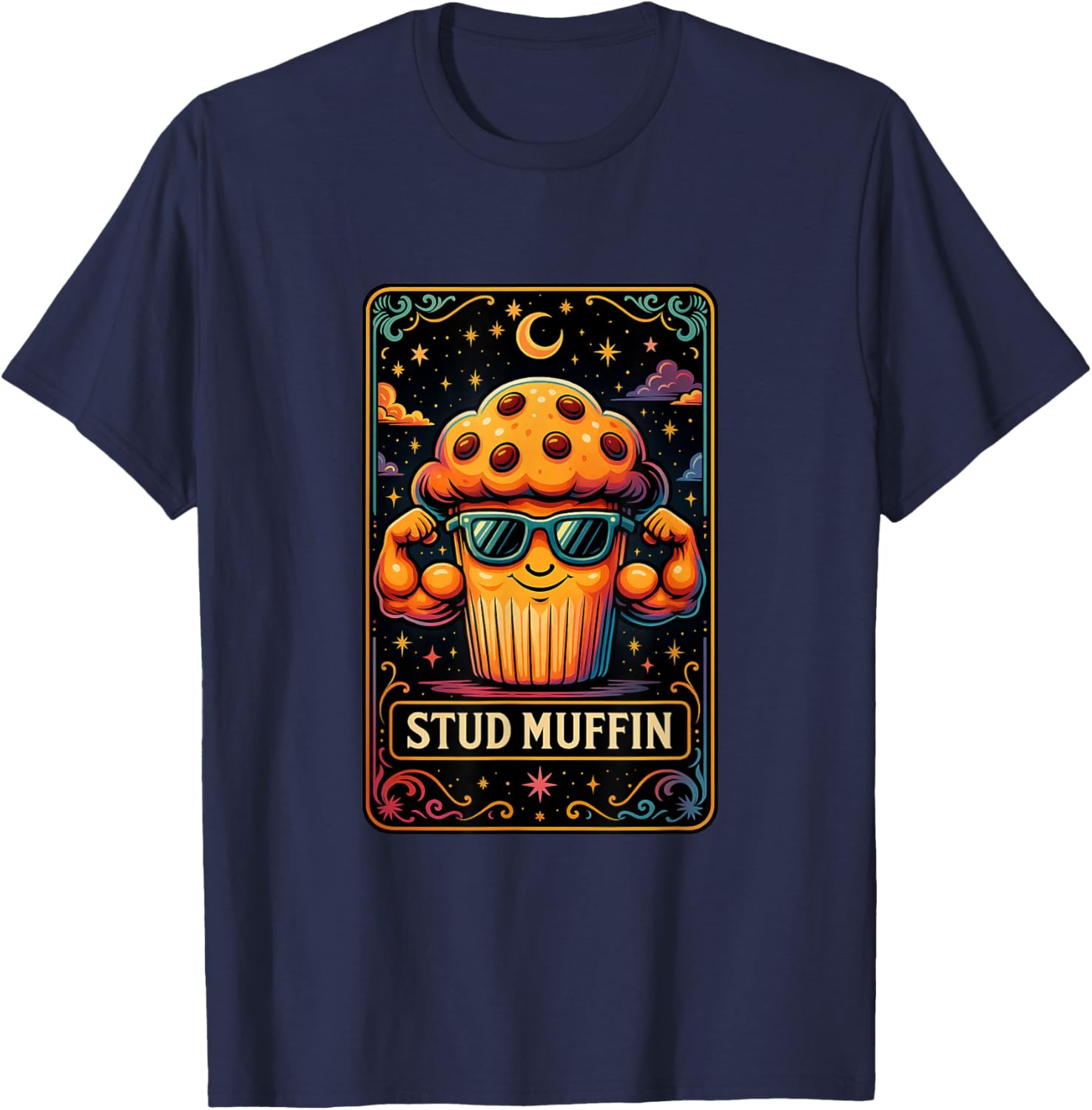 Stud Muffin Funny Muffin Tarot Card Boys Men T-Shirt - T-Shirt | Navy
