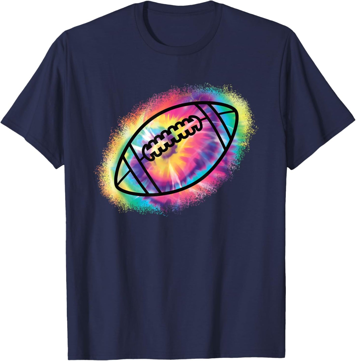 American Football Colorful Football Player Men Women Kids T-Shirt - T-Shirt | Navy