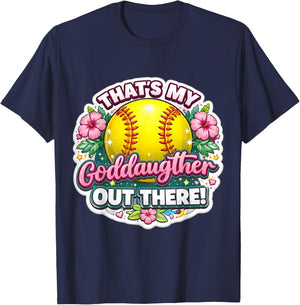 That's My Goddaughter Out There Proud Softball Godmother T-Shirt - T-Shirt | Navy