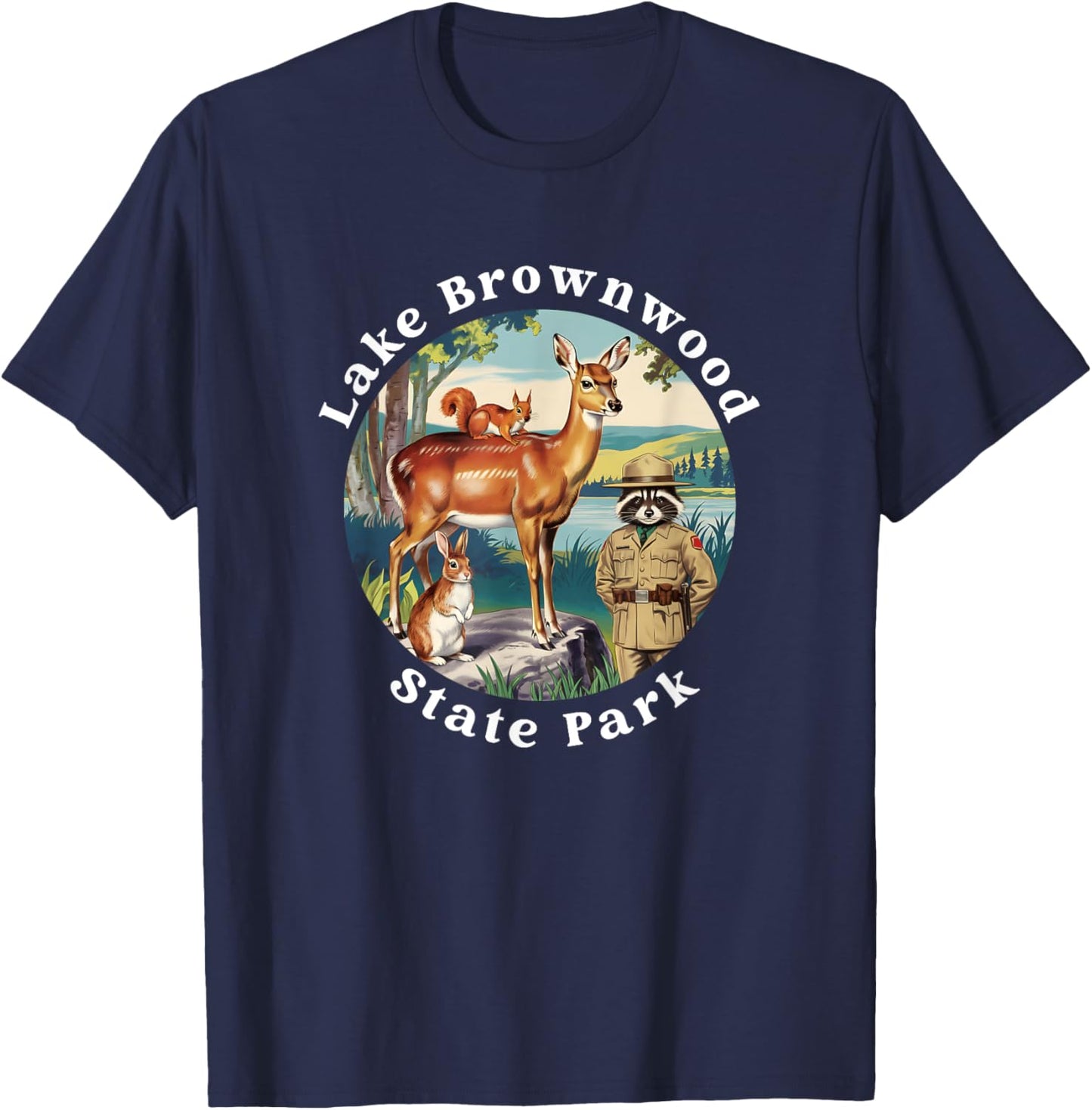 Lake Brownwood State Park Texas Outdoors Vacation Souvenir T-Shirt - T-Shirt | Navy