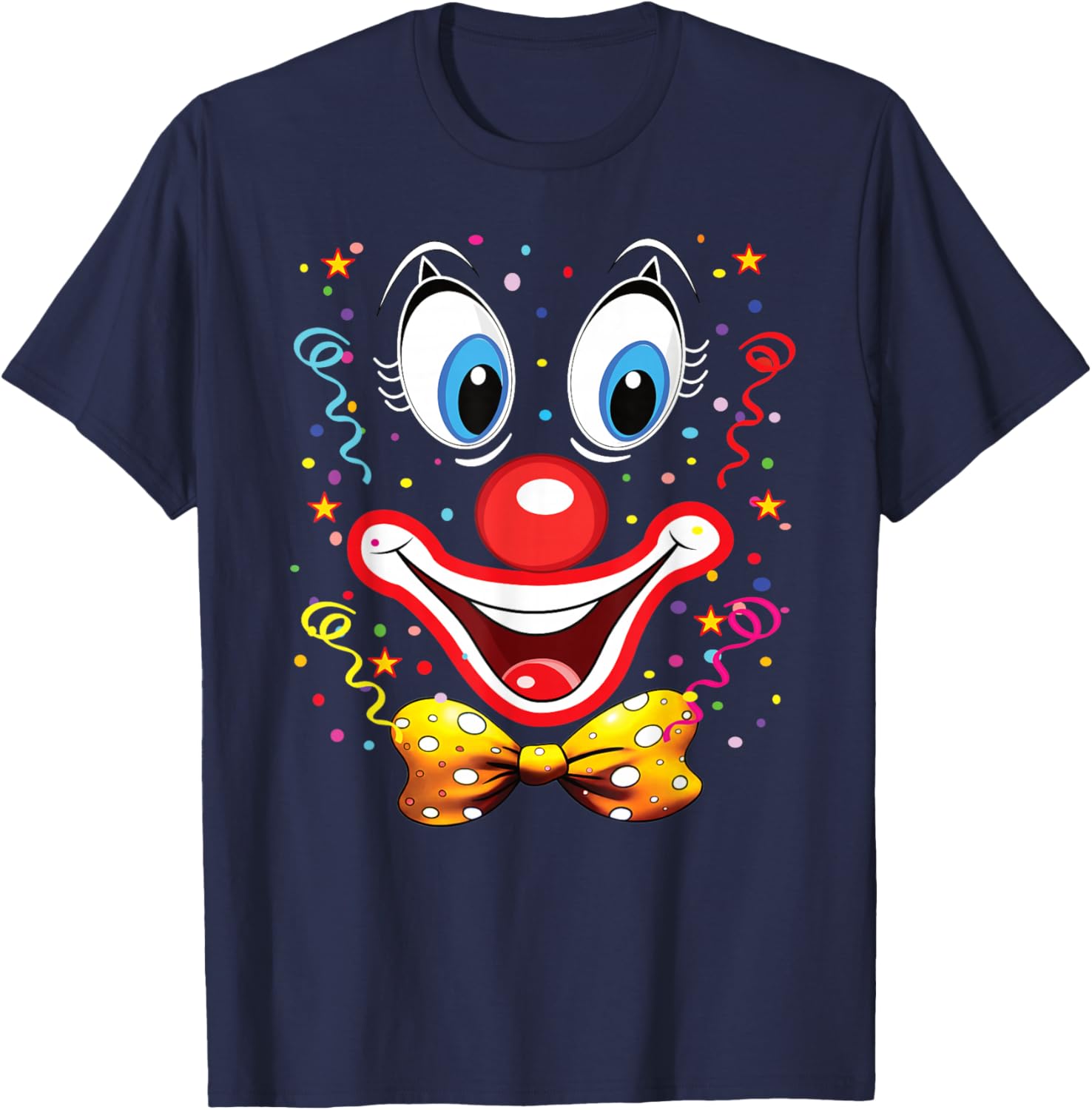 Clown Carnival Costume Clown Costume Clown Fancy Dress Confetti T-Shirt - T-Shirt | Navy