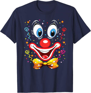 Clown Carnival Costume Clown Costume Clown Fancy Dress Confetti T-Shirt - T-Shirt | Navy