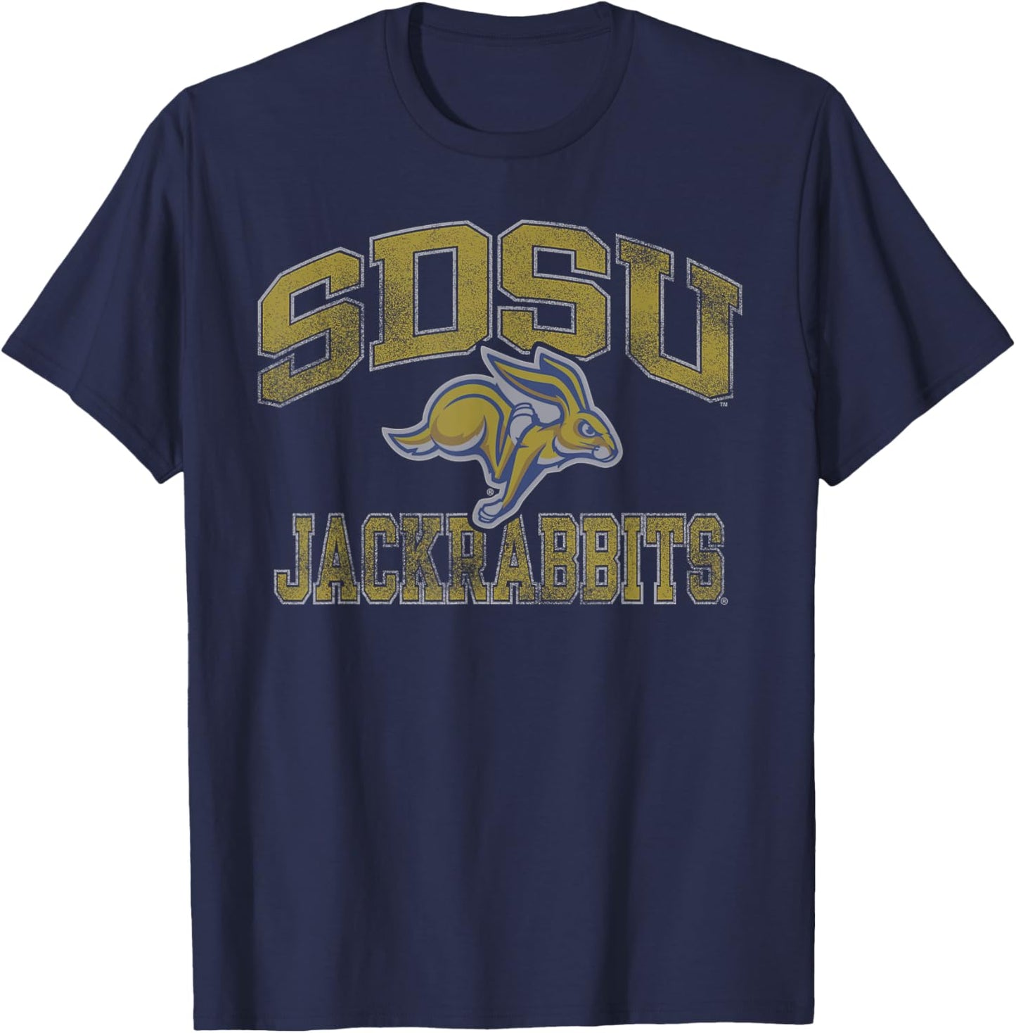 South Dakota State Jackrabbits Vintage Worn Royal Blue T-Shirt - T-Shirt | Navy