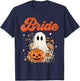 Bride Wildflower Ghost Boo Crew Halloween Bachelorette T-Shirt - T-Shirt | Navy