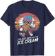 I'm Just Here For The Free Ice Cream Vintage Kids Men T-Shirt - T-Shirt | Navy