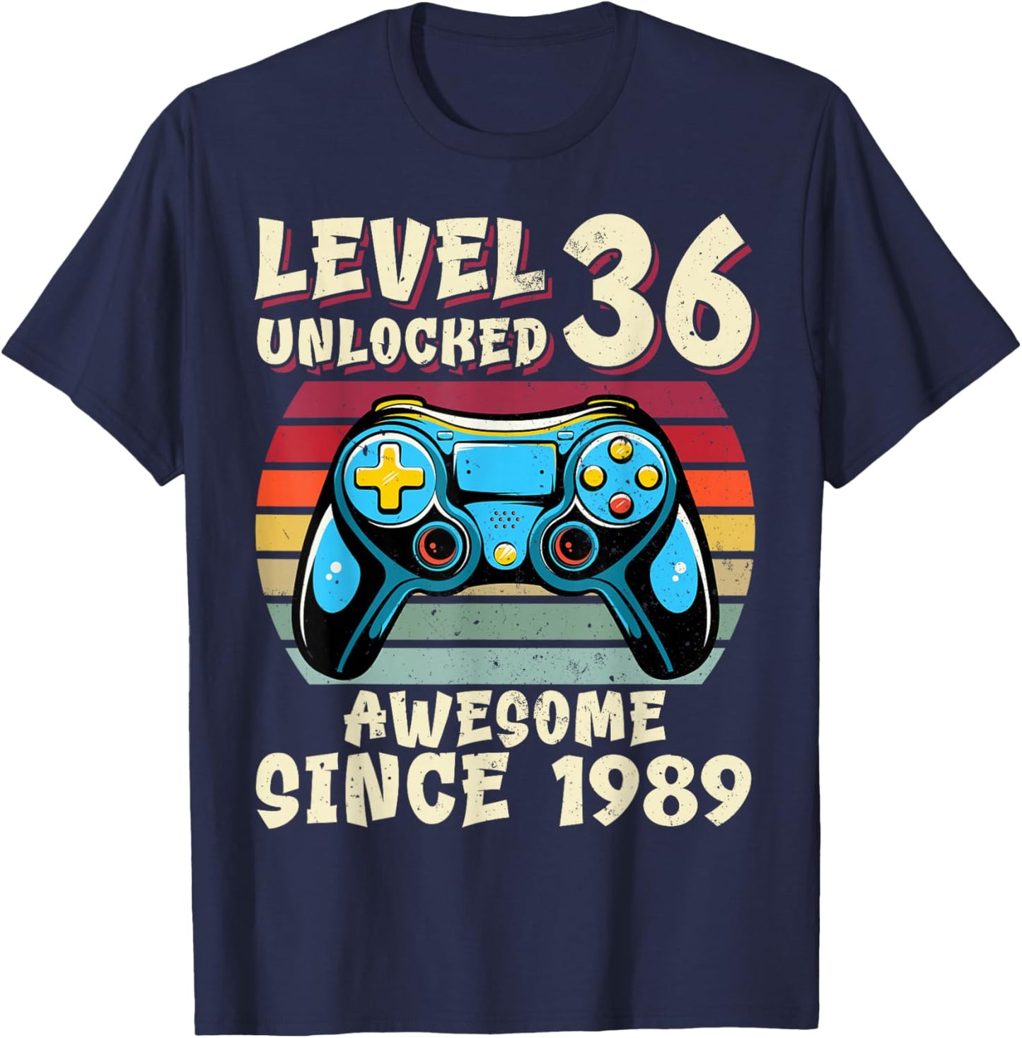 36th Birthday Decoration Men 36yrs 36 Years Old Birthday T-Shirt - T-Shirt | Navy