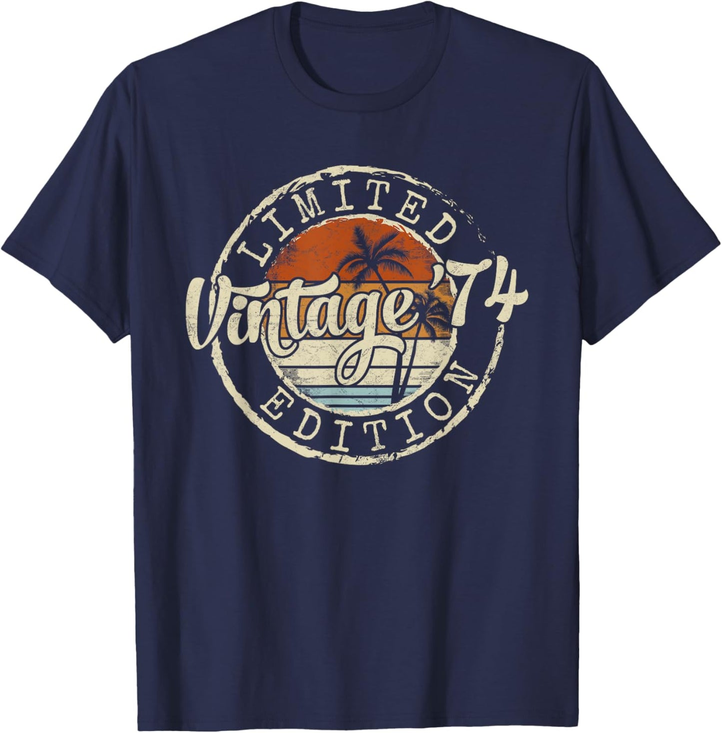Vintage 1974 51st Birthday Gifts Women 51 Year Old T-Shirt - T-Shirt | Navy