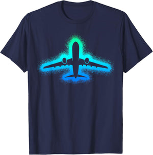 Airplane Aviation Kids Boys Men Pilot T-Shirt - T-Shirt | Navy