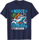 Niece Of The Birthday Cruiser Cruise Boat Birthday Party T-Shirt - T-Shirt | Navy