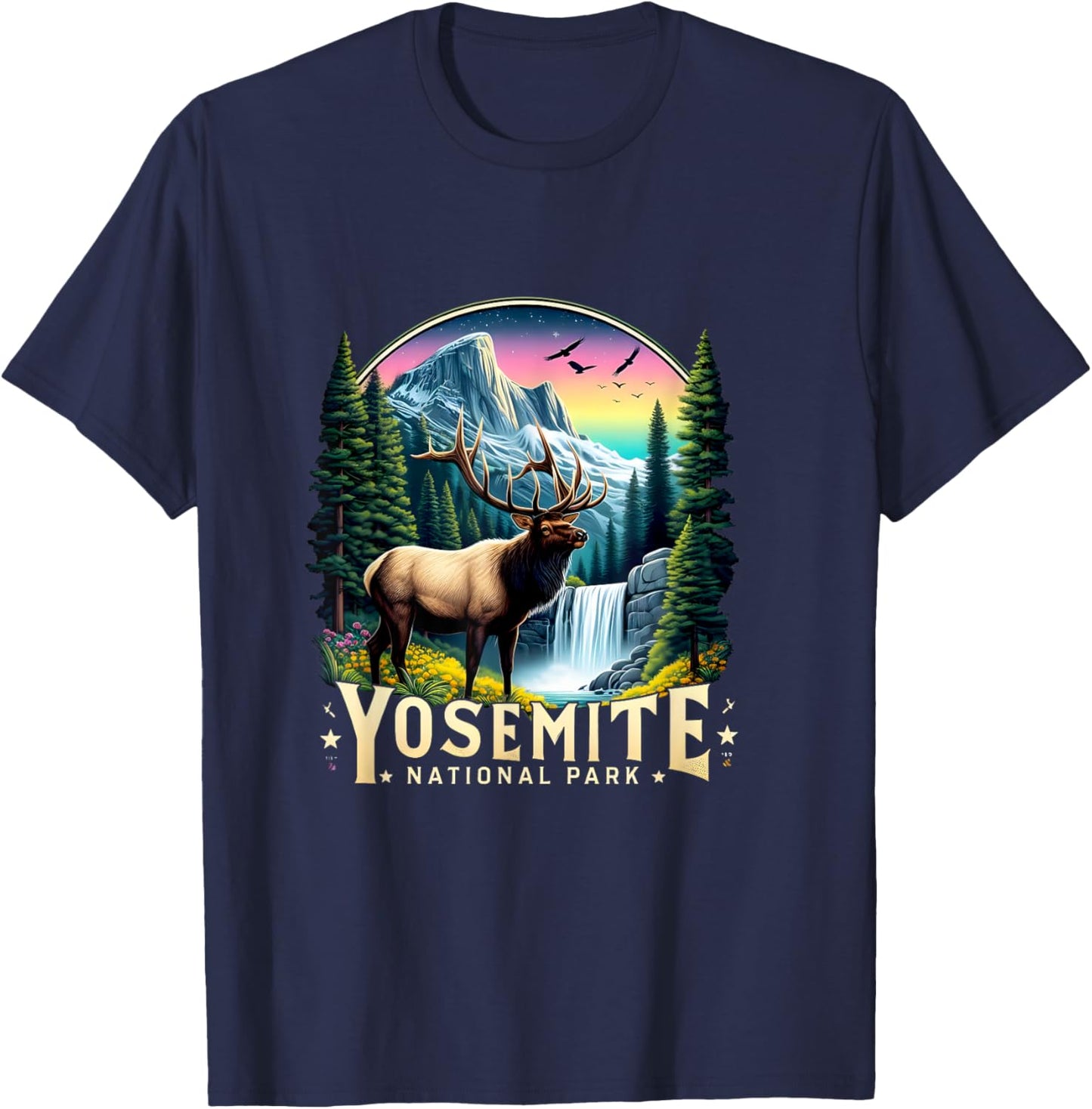 Yosemite Road Trip 2025 Family National Park T-Shirt - T-Shirt | Navy