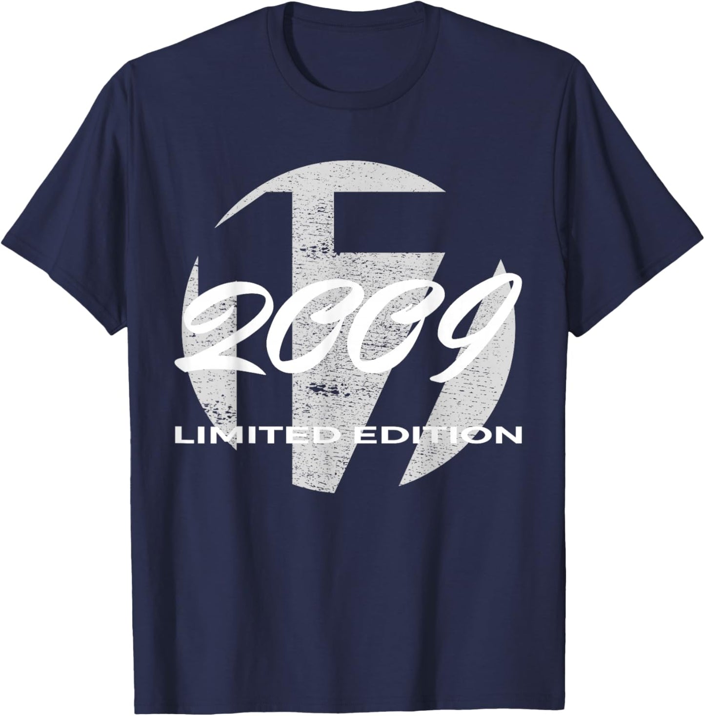 17th Birthday Girl Boy 17 Years 2009 Funny Gift T-Shirt - T-Shirt | Navy