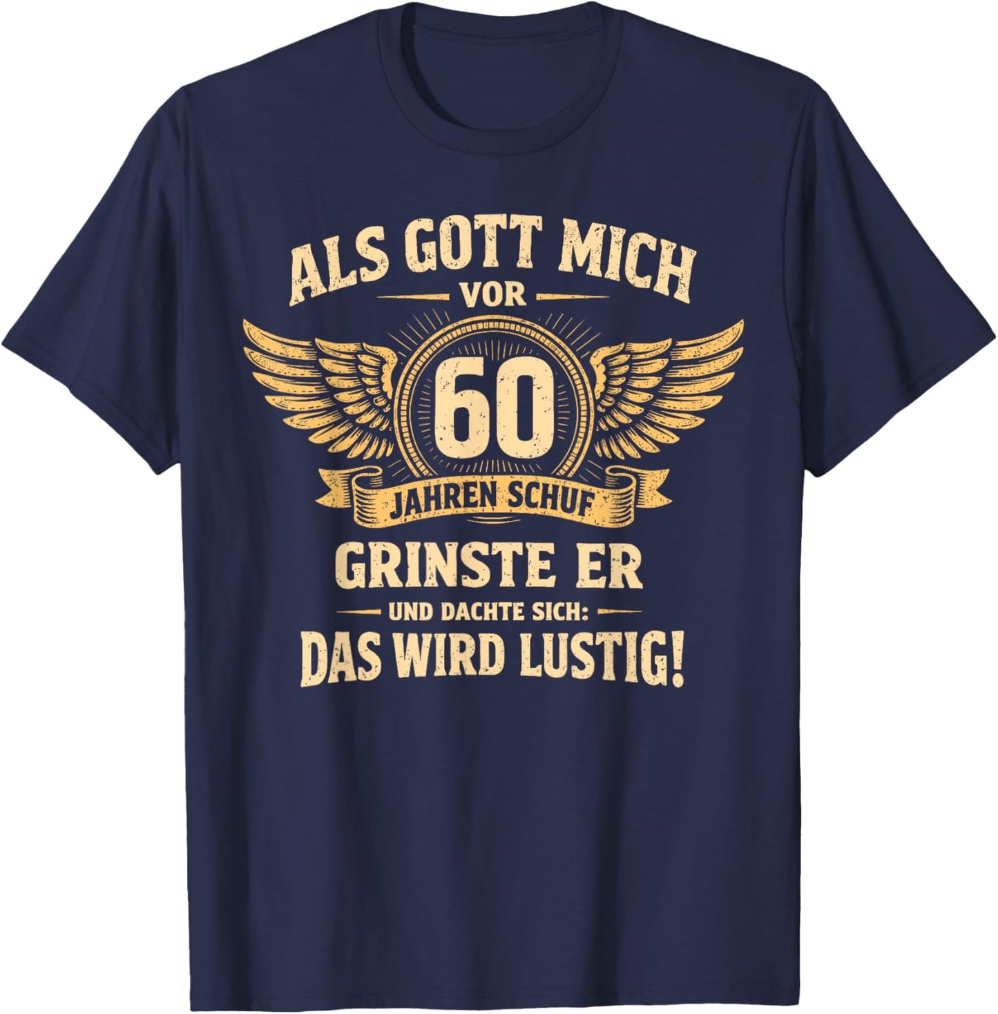 60th Birthday Man Woman 60 Years Decoration 1966 Gift Funny T-Shirt - T-Shirt | Navy