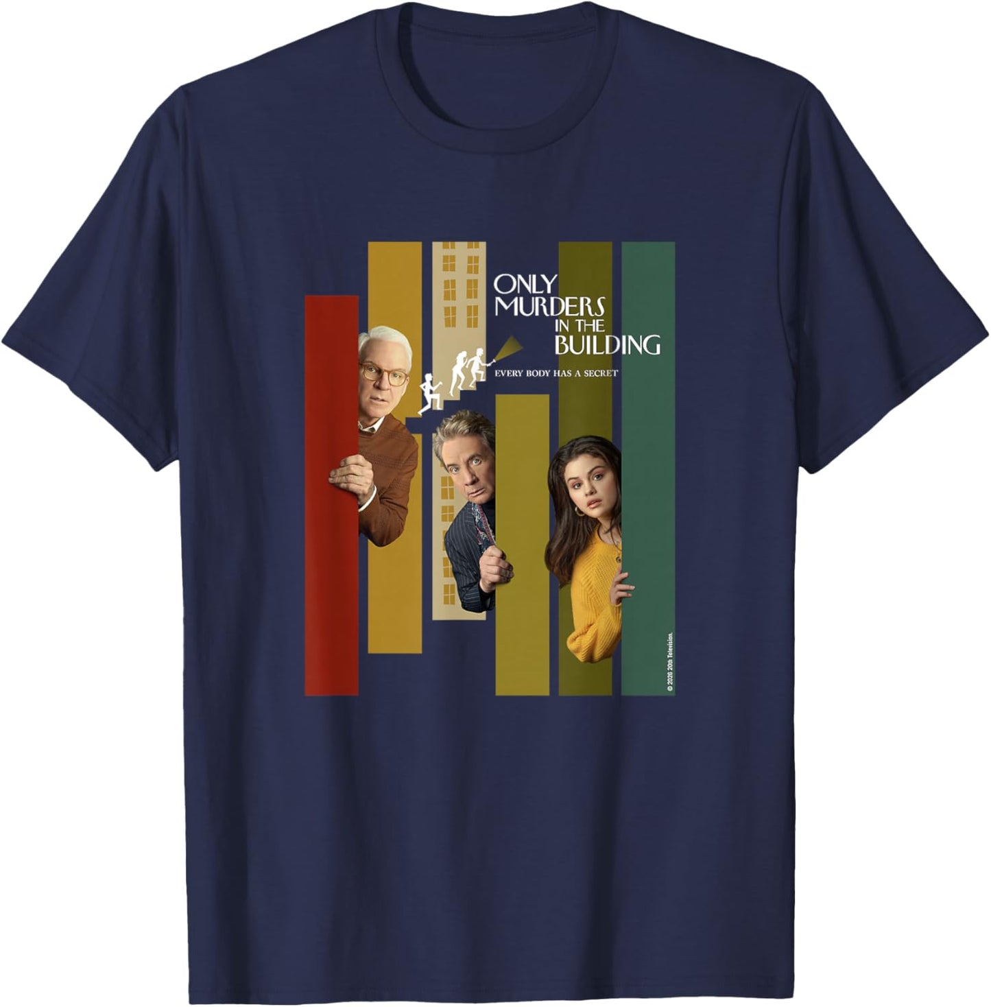 Only Murders in the Building Key Art Officially Licensed T-Shirt - T-Shirt | Navy
