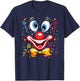 Clown Carnival Costume Clown Costume Clown Fancy Dress Confetti T-Shirt - T-Shirt | Navy