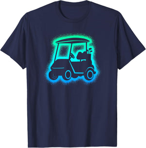 Golf Cart Golfer Kids Men Boys Golfing T-Shirt - T-Shirt | Navy
