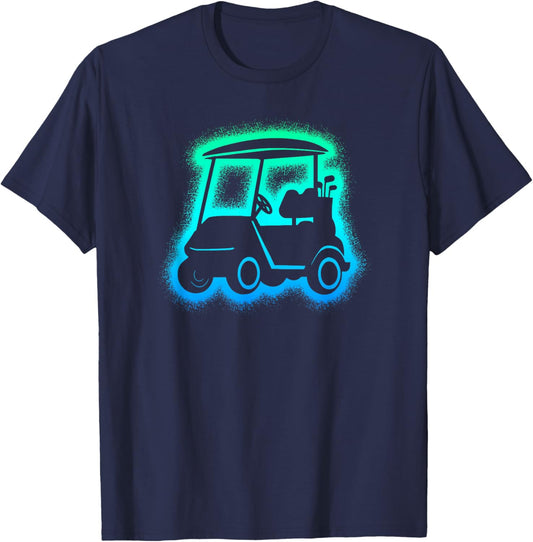 Golf Cart Golfer Kids Men Boys Golfing T-Shirt - T-Shirt | Navy