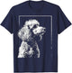 Poodle Motif Pet Art Dog Poodle Women Kids T-Shirt - T-Shirt | Navy