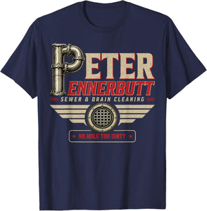 Funny Adult Humor Peter Ennerbutt Innuendo Joke Gag Gifts T-Shirt - T-Shirt | Navy