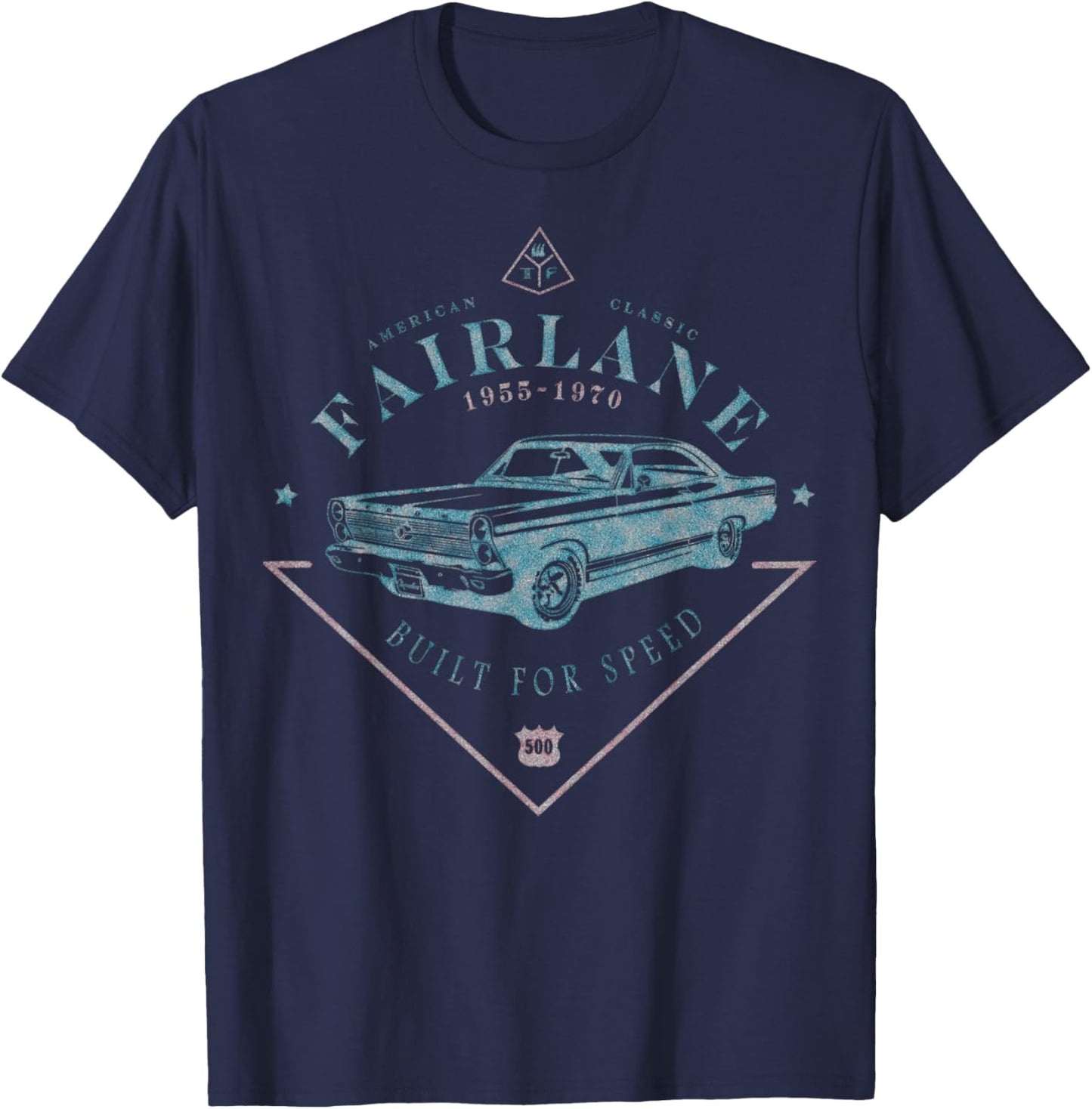 1955 56 57 58 59 60 61 62 63 64 65 66 67 68 69 70 Fairlane T-Shirt - T-Shirt | Navy