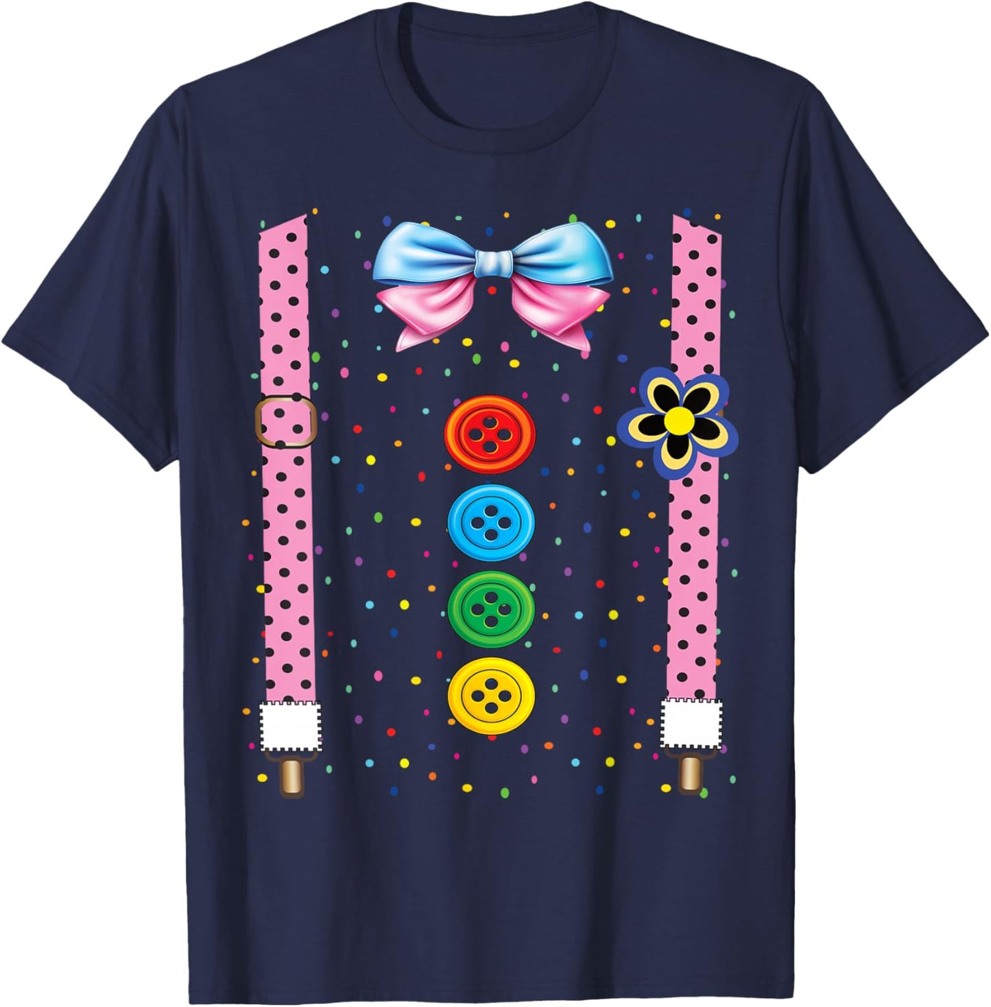 Clown Carnival Costume Clown Costume Clown Fancy Dress T-Shirt - T-Shirt | Navy