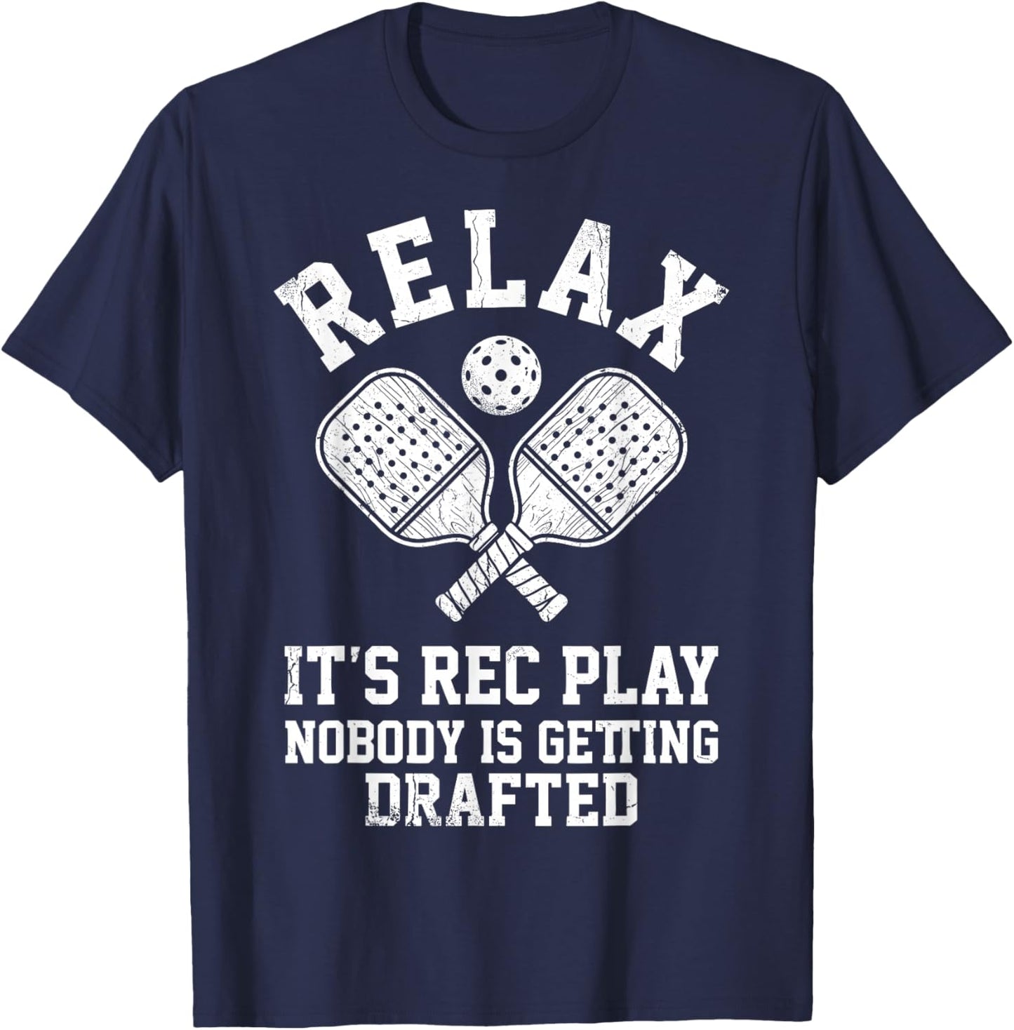 Relax It's Rec Play Pickleball Graphic T-Shirt - T-Shirt | Navy