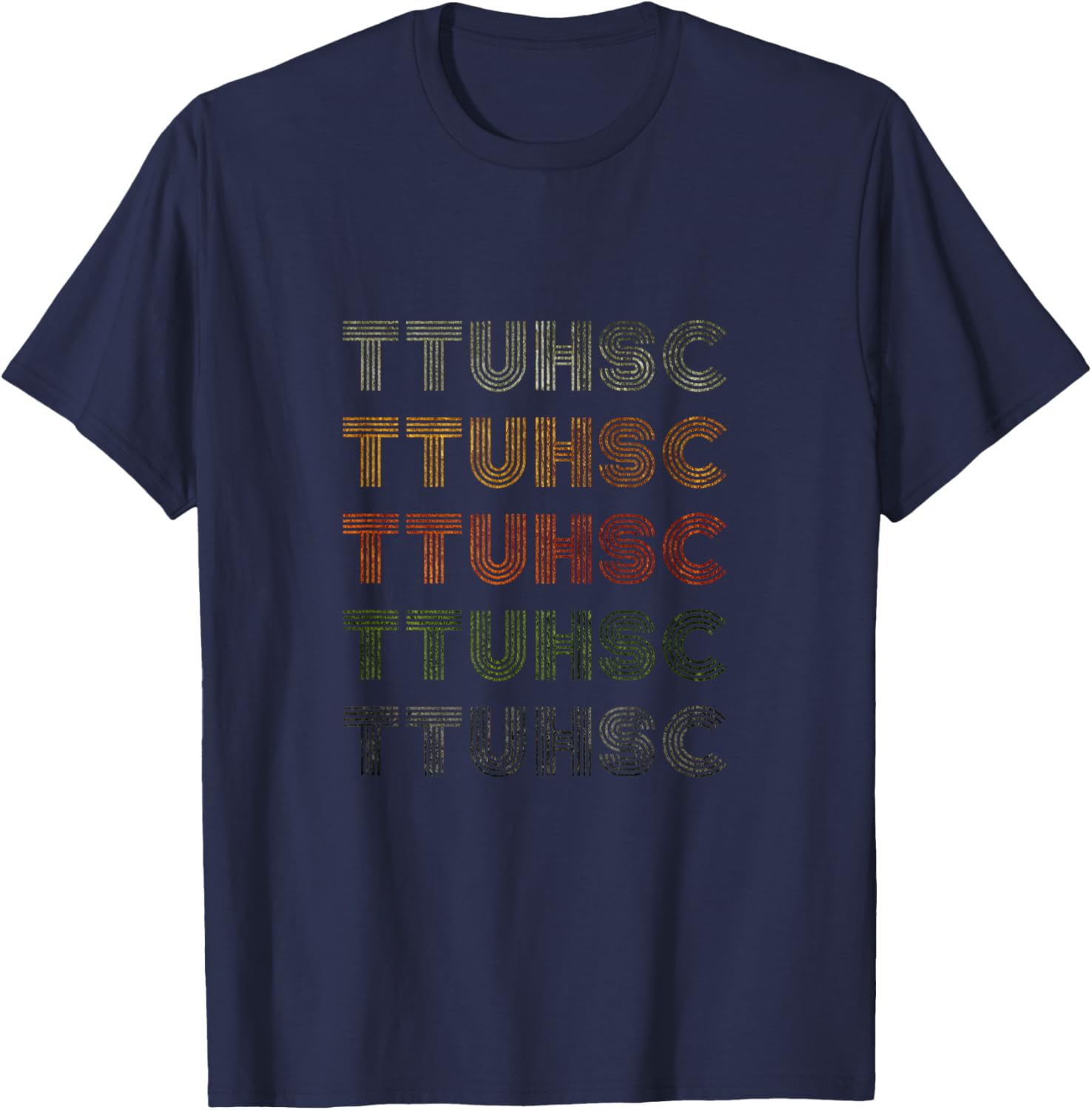 Love Heart Ttuhsc Grunge Vintage Style Black Ttuhsc T-Shirt - T-Shirt | Navy