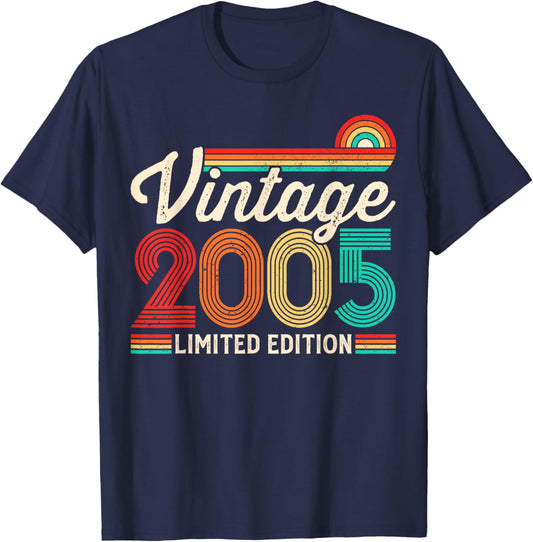 21st Birthday Boys Girls 21yr 2005 21 Years Old Birthday T-Shirt - T-Shirt | Navy