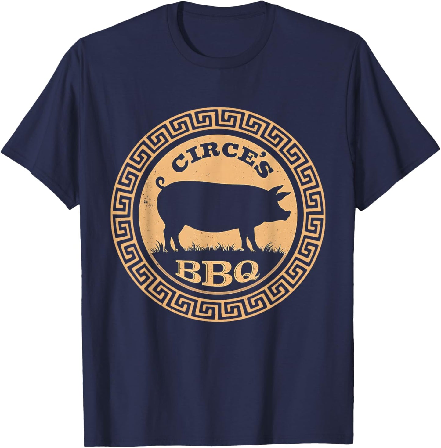Funny Greek Mythology Circe's BBQ Odyssey T-Shirt - T-Shirt | Navy