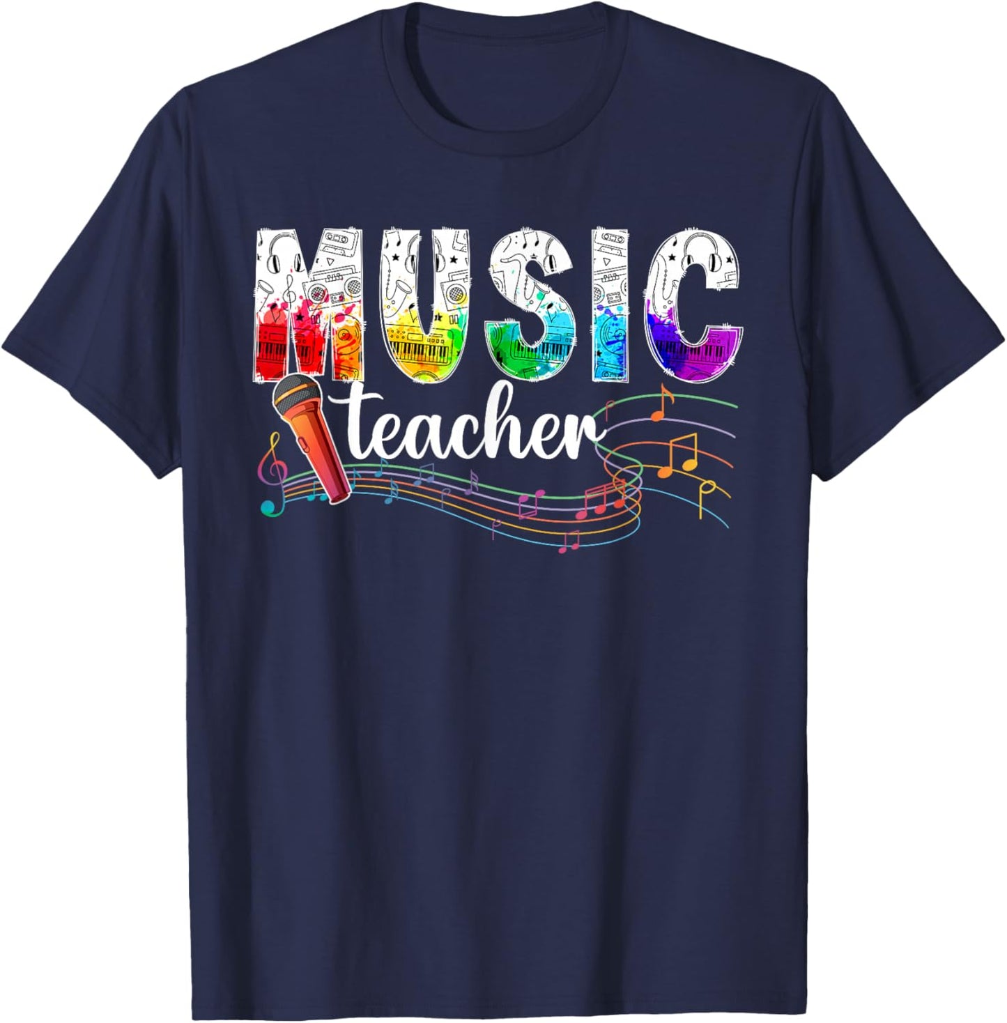 Music Teacher Music Teaching Music Teachers T-Shirt - T-Shirt | Navy