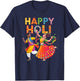 Happy Holi Funny Festival Colors India Hindu Kids Women T-Shirt - T-Shirt | Navy