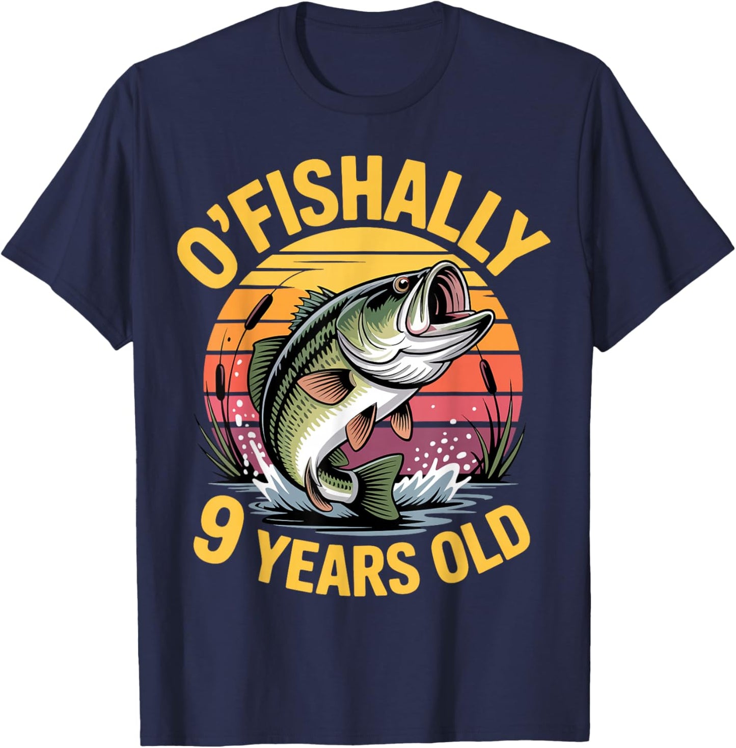 Ofishally 9 Birthday T-Shirt - T-Shirt | Navy