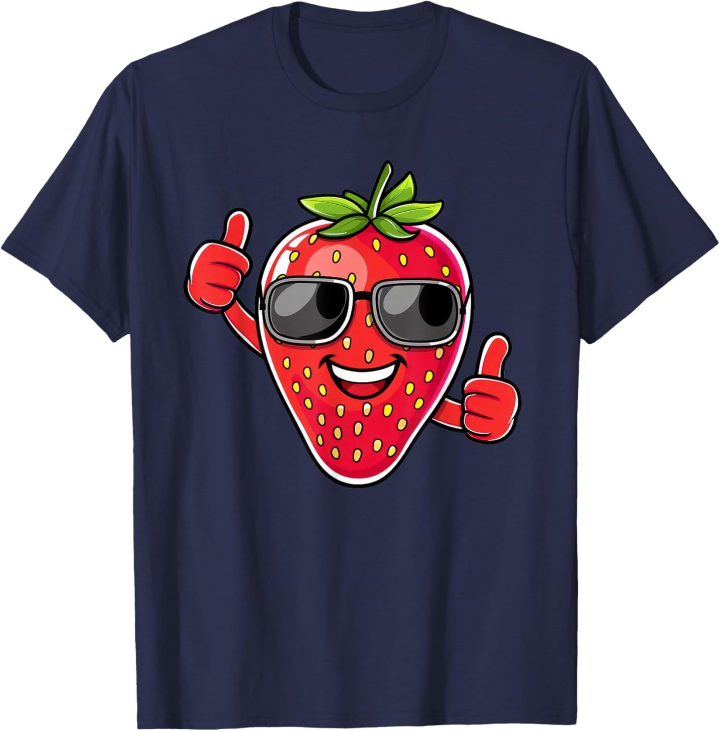 Funny Strawberry T-Shirt - T-Shirt | Navy