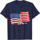 US Flag American July 4 Brick Builder Brick Building T-Shirt - T-Shirt | Navy