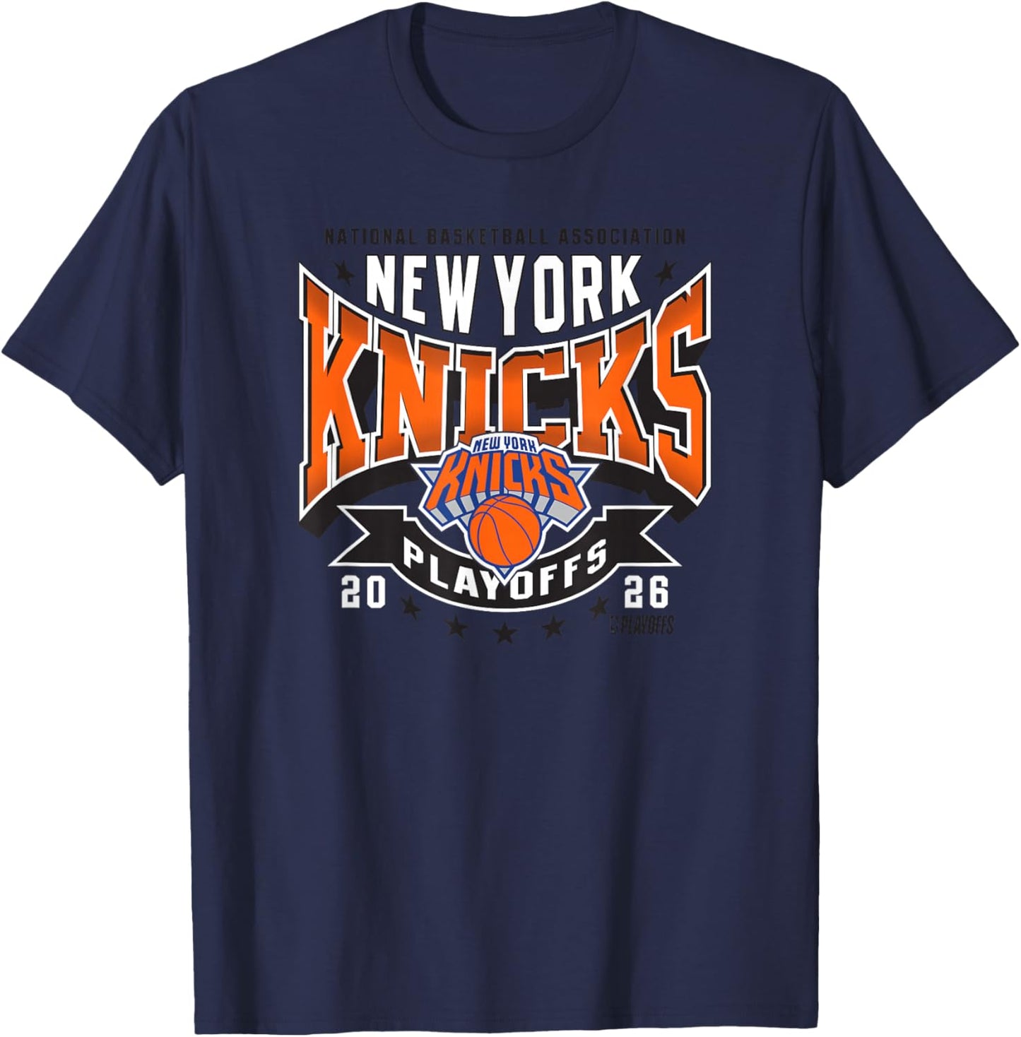 NBA Official 2026 Playoffs New York Knicks Next T-Shirt - T-Shirt | Navy