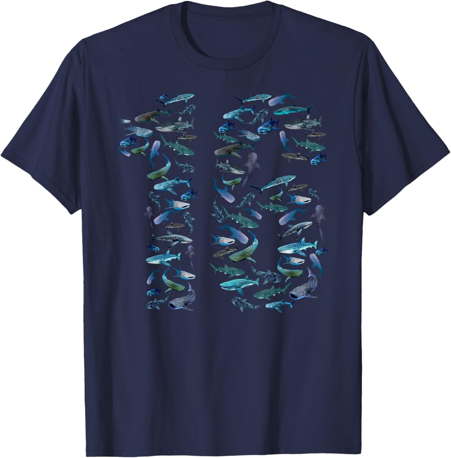 16th Birthday Boy & Girl Sixteen-Year-Old Fish Whale Shark T-Shirt - T-Shirt | Navy