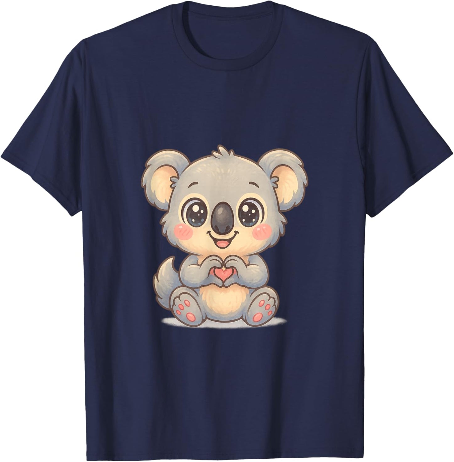 Cute Koala Heart Love Valentine Kids T-Shirt - T-Shirt | Navy