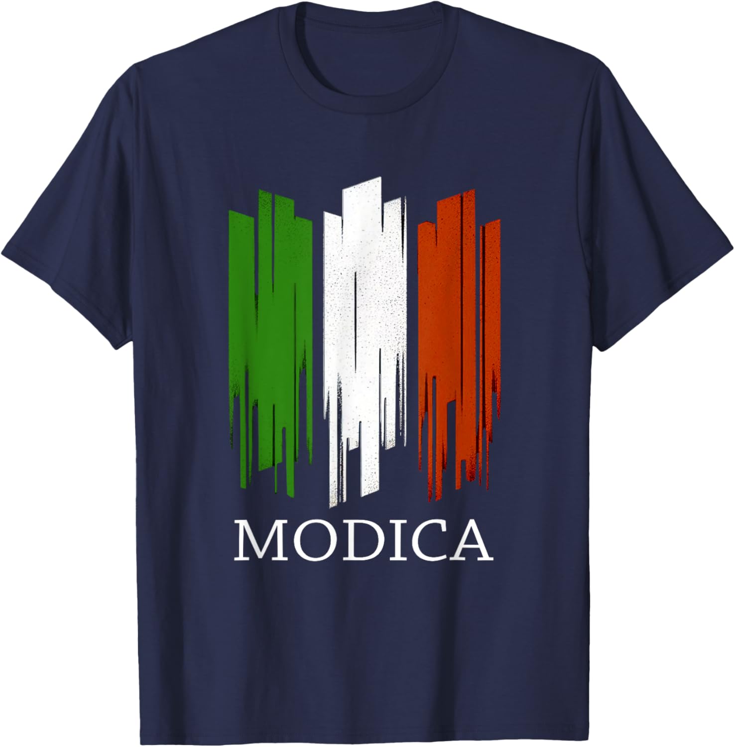 Modica Italy | Modica Sicily Italia | Italian Flag T-Shirt - T-Shirt | Navy