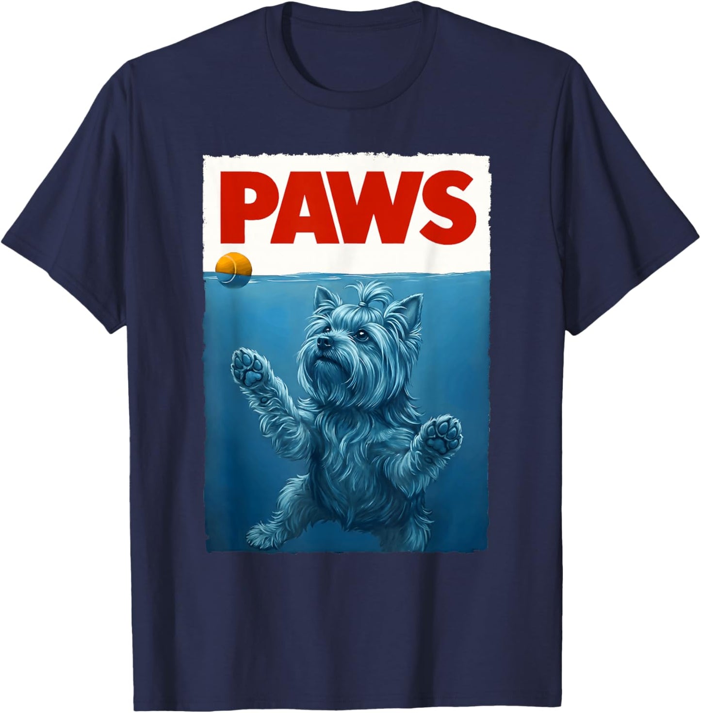 Cute Yorkshire Terrier Dog Yorkie Mom Funny Yorkie T-Shirt - T-Shirt | Navy
