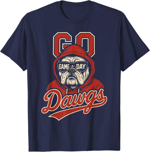 Bulldogs Graphic Go Dawg Men Women Kid Boy Girl T-Shirt - T-Shirt | Navy