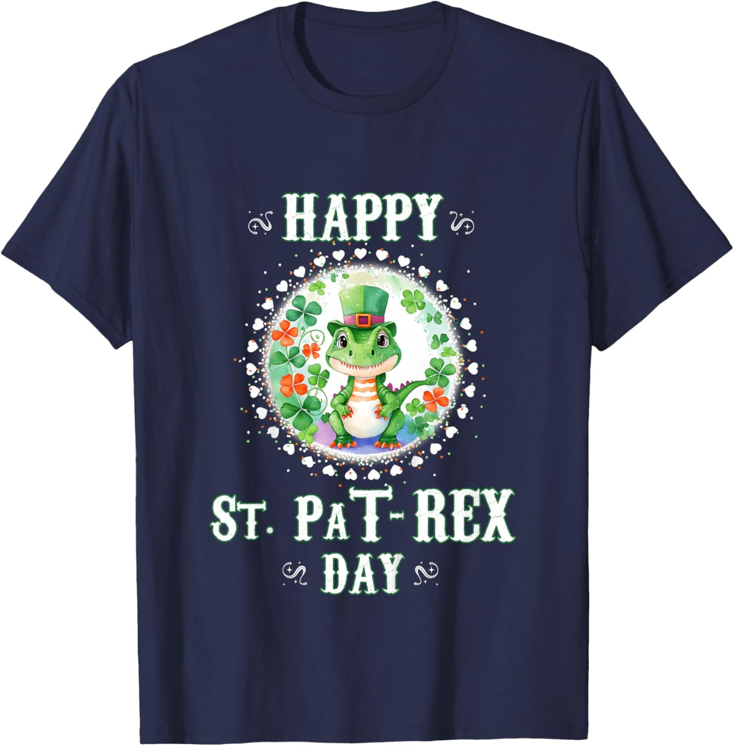 Enfant Joyeux Saint-Pat Trex Dinosaur la Saint-Patrick T-Shirt - T-Shirt | Navy