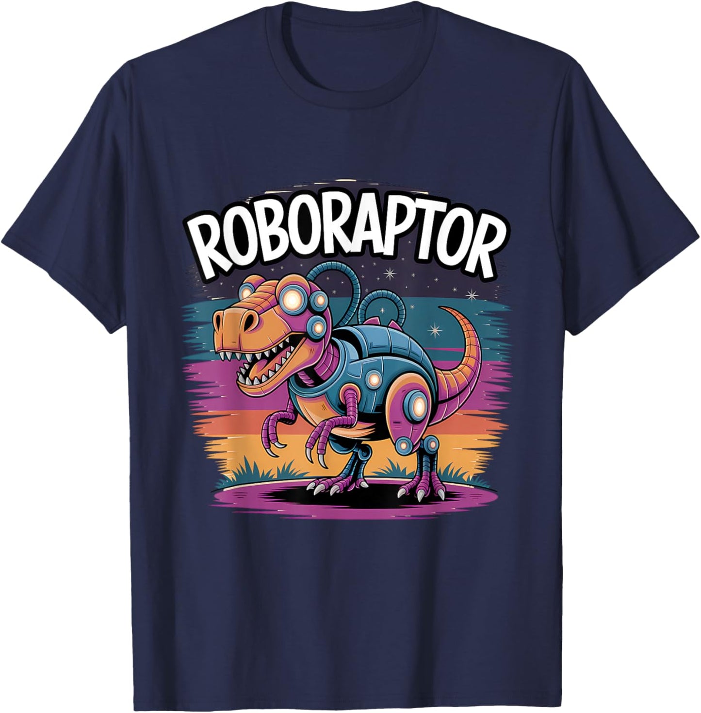 Robot Dinosaur T-Rex Dino Funny Robotics Engineer T-Shirt - T-Shirt | Navy