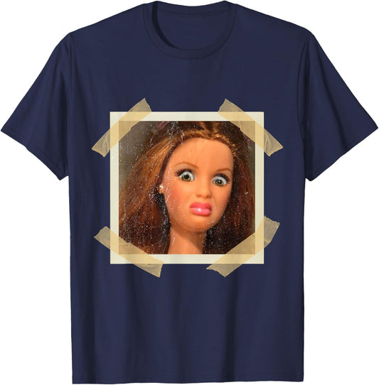 Funny Disgusting Doll face Meme Hilarious Sarcastic Gift T-Shirt - T-Shirt | Navy