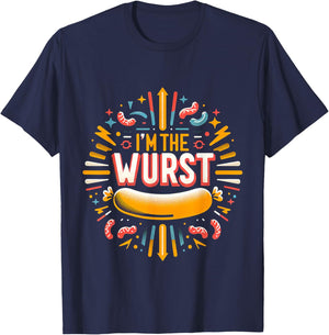 I'm The Wurst Sausage Humor T-Shirt - T-Shirt | Navy