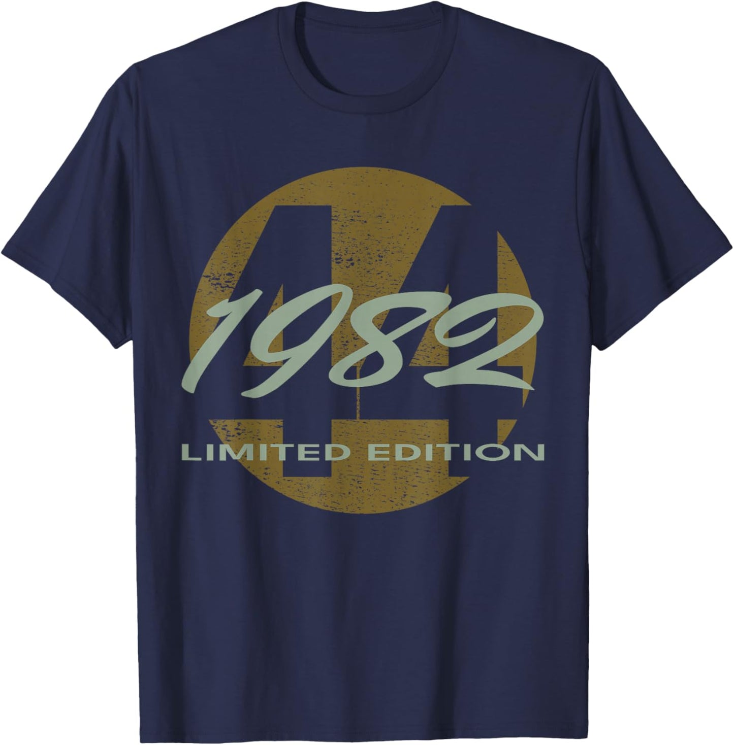 44th Birthday Man Woman 44 Years 1982 Funny Gift T-Shirt - T-Shirt | Navy