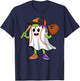 Funny Ghost Halloween Baseball Drip Boys Girls Kids T-Shirt - T-Shirt | Navy