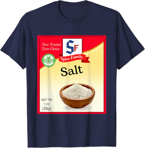 Salt Condiment Costume Holiday Spice Costumes T-Shirt - T-Shirt | Navy
