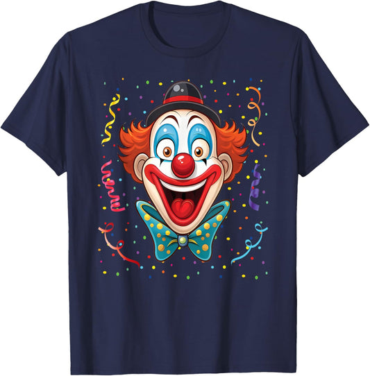 Carnival Clown Face Circus Costume Kids Men Women Carnivals T-Shirt - T-Shirt | Navy